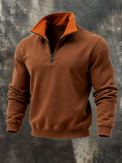 Albert® | Herren Retro Stitching Kontrastfarbe Halbzip Casual Sweatshirt Anzug