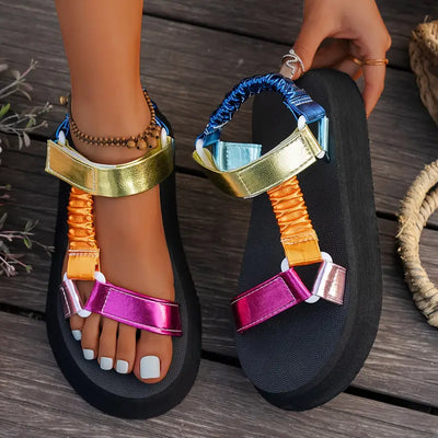 Aura | Iridescente Plattform Sandale™
