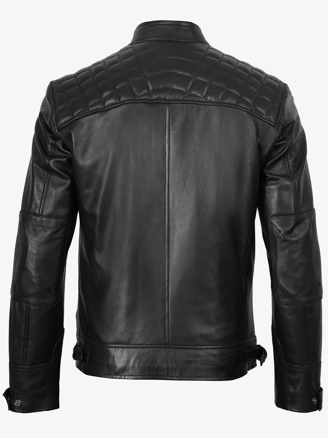 Lambert® | Herren Stepp-Bikerjacke aus schwarzem Leder