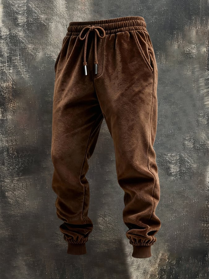 Clemens® | Herren Retro-Stitching Kontrastfarbe Kapuzen Freizeit Sweatshirt Anzug